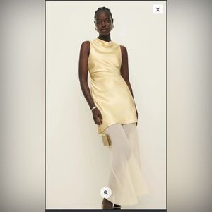 Reformation Blonde Logan Silk Dress